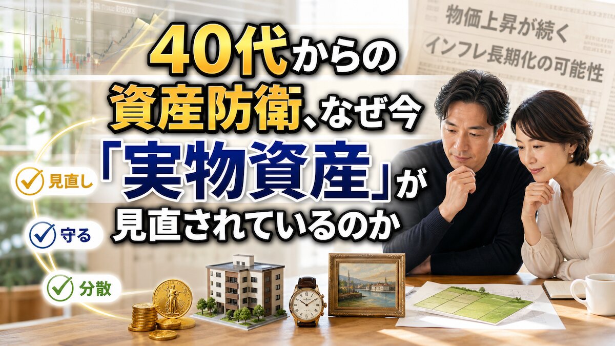 40代からの資産防衛、なぜ今「実物資産」が見直されているのか